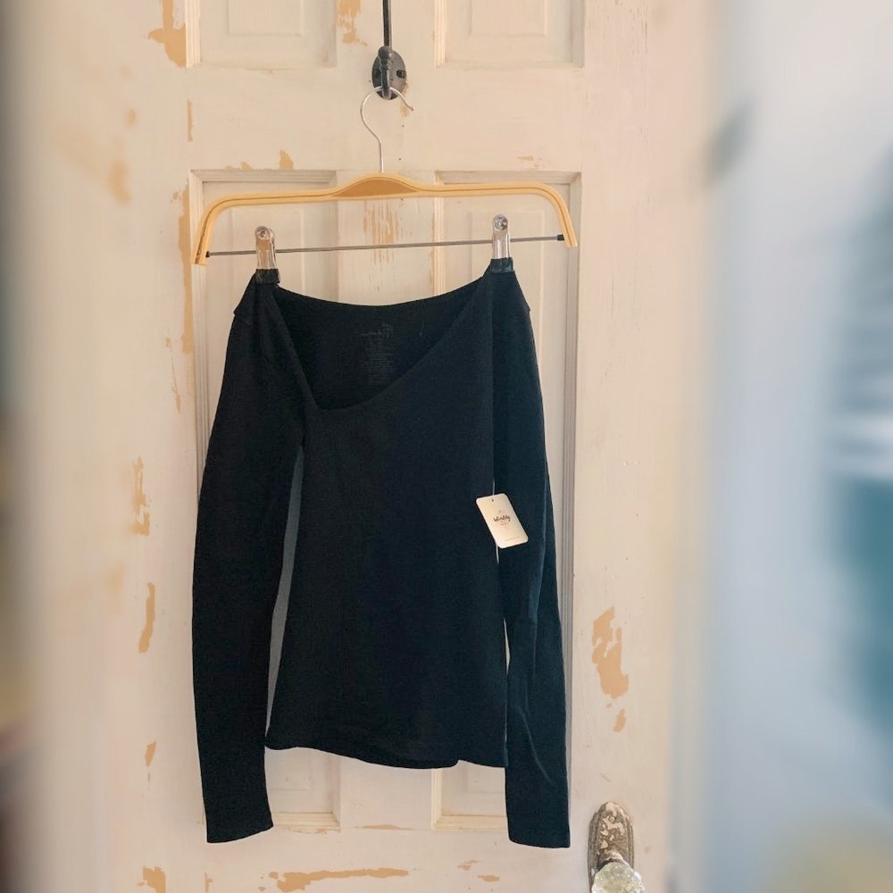 Free People Asymmetric Long-Sleeve Top